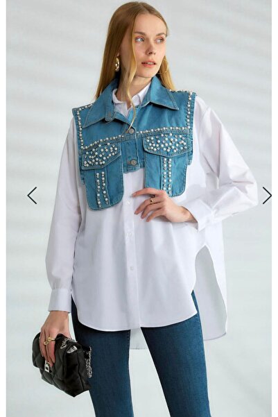 Robin KADIN GİYİM DENİMLİ GÖMLEK