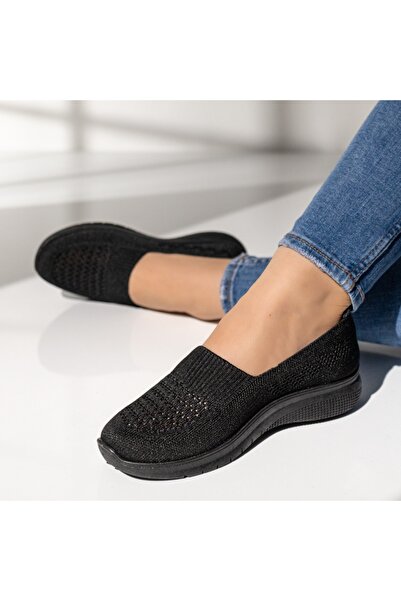 Modlet.ro Espadrile sport negre pentru femei, din material textil, cu talpă j...