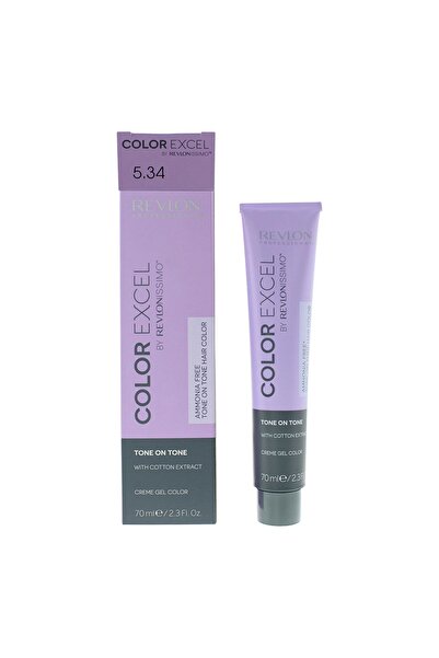 Revlon , Color Excel, Vopsea de păr demi-permanentă, 5.34 Șaten auriu deschis...