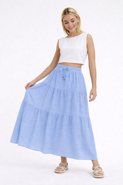 Heaven Ephesus Muslin Skirt - Long Flared Skirt - 2160