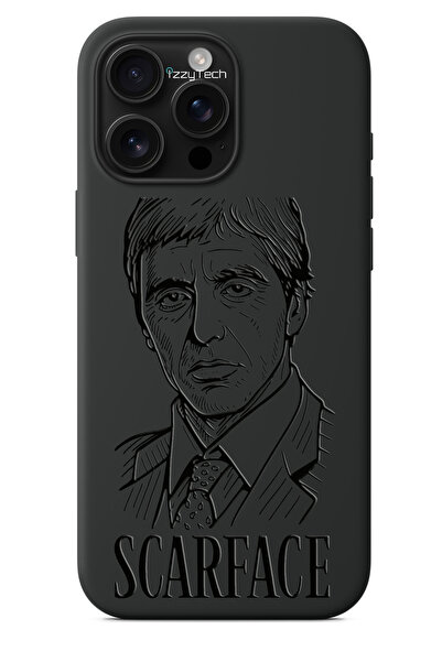 izzytech iPhone 15 Pro Max Compatible Black Phone Case – Scarface Movie Chara...
