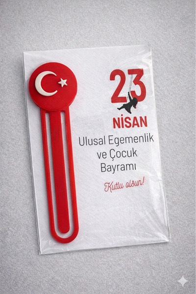 Kal Studio 10’lu Türk Bayrağı Kitap Ayracı-23 Nisan Hediyesi-Öğrenci hediye