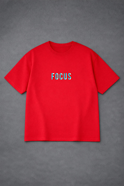 VODEXA Υπερμεγέθη T-Shirt COLOR FOCUS με στάμπα, 100% βαμβακερό, άνετη εφαρμογή