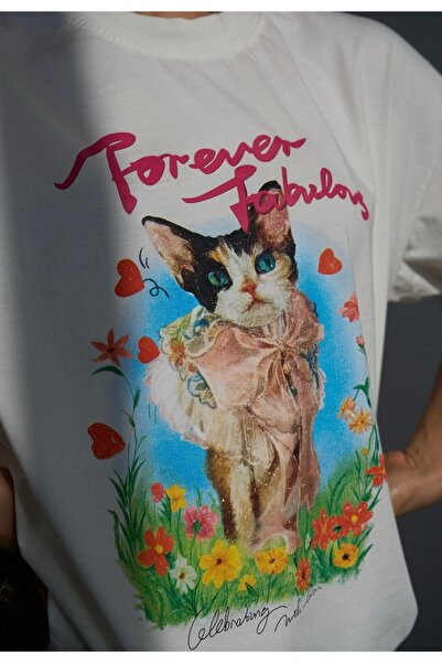 Jose Clothing Oversize Cut Short Sleeve Printed T-Shirt