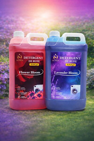 OEM Set 2 x Detergent Lichid Gel pentru Rufe, 5L + 5L, Flower Bloom și Lavend...