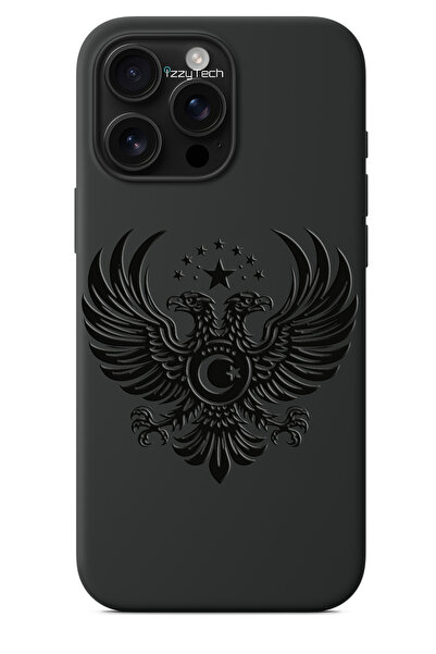 izzytech iPhone 15 Pro Max Compatible Black Phone Case – Tribal Eagle Wing Gl...