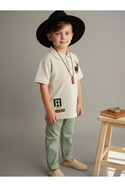 Zekids Μπλουζάκι για αγόρια με γιακά με τύπωμα