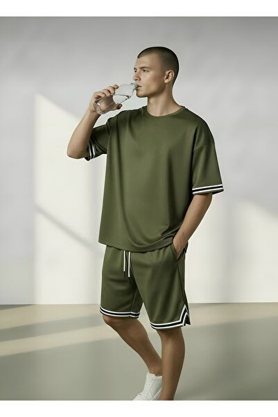 Risil-Nu Company New Season Premium Fabric Men's Black Striped Detail T-Shirt...