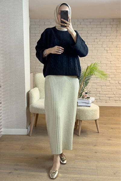 zenne Knitwear Skirt Beige