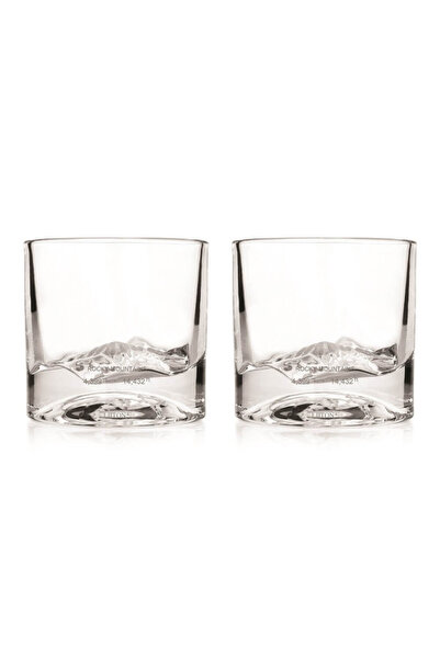 LIITON 1009977 Rocky Mountain Whiskey Glasses Set, 240 ml, 2 pcs, 3D Bottom S...