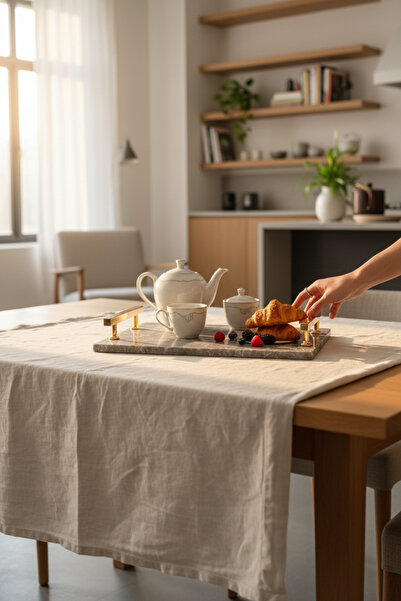 Akayev Marble Anthracite Florya Gold 30X20 cm Tray