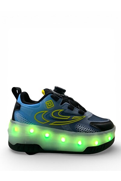 pepino 2227 Ortopedik Erkek Çocuk Mavi Işıklı Tekerlekli Sneaker