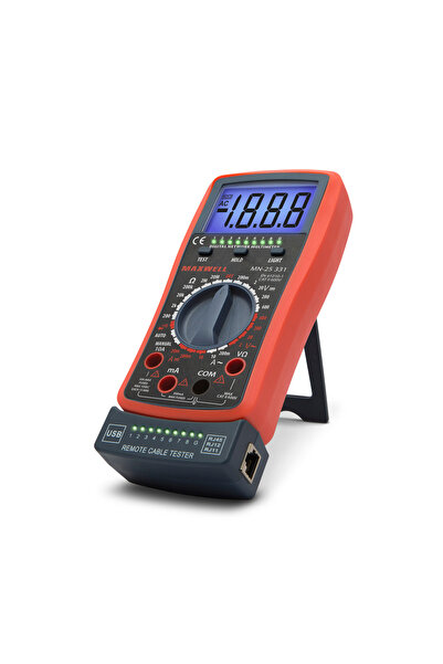 Maxwell-Digital Digital multimeter with cable tester