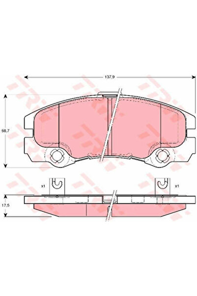 TRW Brake pad set, disc brake GDB1436