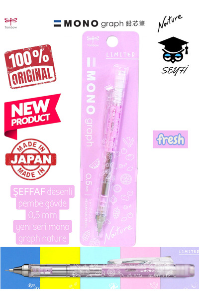 SEYFİKİRTASİYE Transparent Patterned purple body 0.5 mm new series mono graph...