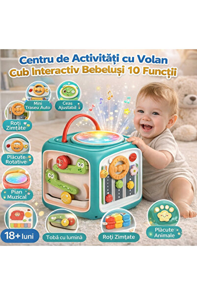 OEM Cub de activități interactiv pentru bebeluși cu volan