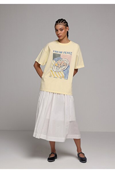 Colin's Midi Plain Women's White Skirt