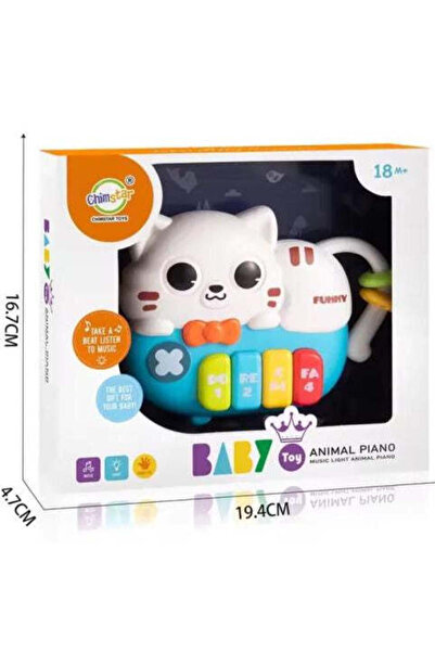OEM Claviatură muzicală pentru copii în formă de pisică — pian de jucărie cu ...