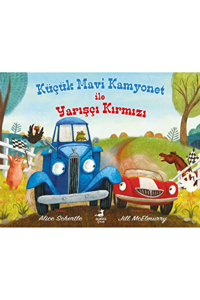 OLİMPOS ÇOCUK Küçük Mavi Kamyonet ile Yarışçı Kırmızı