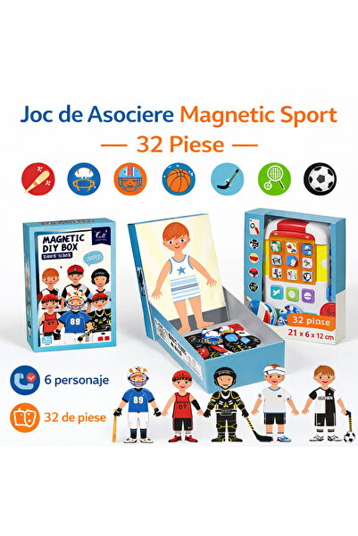 OEM Joc magnetic de potrivire a sporturilor – 32 de piese