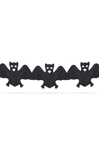FAMİLY Halloween paper garland - Bat pattern - 3m