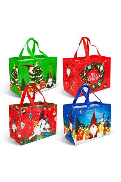 OEM Pungă de cadouri de Crăciun - 31 x 25 x 17 cm - 4 modele