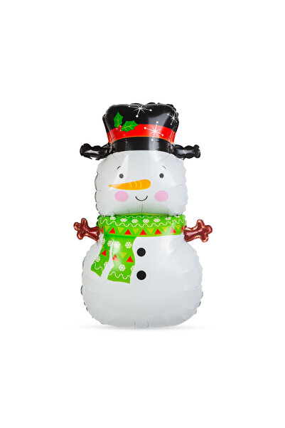 FAMİLY Christmas balloons - aluminum foil - snowman pattern - 81 x 49 cm