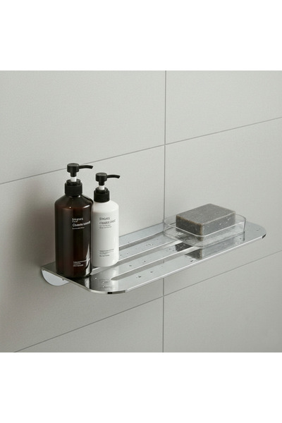 chalybes Premium Paslanmaz Çelik Banyo Rafı - Modern Şampuanlık ve Sabunluk D...