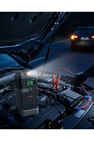 doremodam Taşınabilir Akü Takviye Cihazı Araç Çalıştırma ve Dijital Hava Komp...