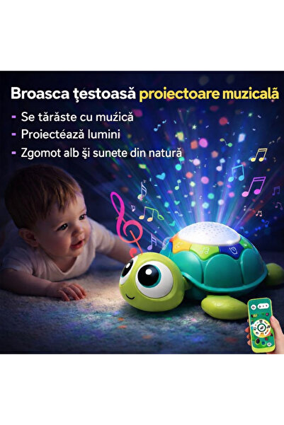 OEM Jucărie interactivă țestoasă 5 în 1 cu telecomandă și proiector