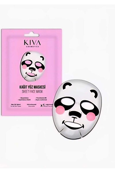 Kiva قناع الوجه الورقي من باندا، قناع ورقي مرطب ومشرق للعناية بالبشرة