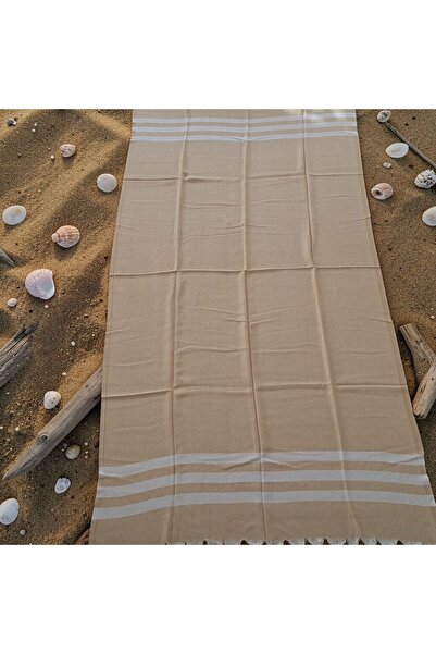 TooHot Women's Yellow Cotton Pcs Striped Detail Tasseled Peshtemal Bath Beach...