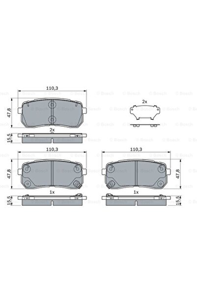 Bosch Brake pad set, disc brake 0 986 494 971