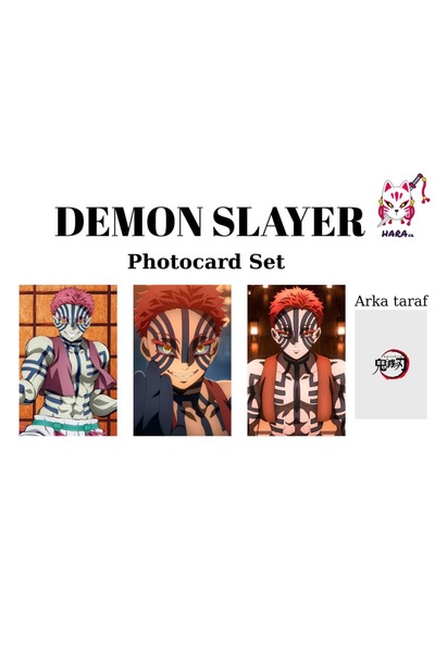 Hara Company Demon Slayer Anime Akaza Anime Set Fotokartica / Set Kolekcionar...