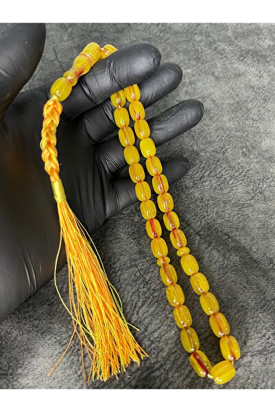 Mos Tespih High-Quality Beaded Collection Amber Prayer Beads with String Tassel