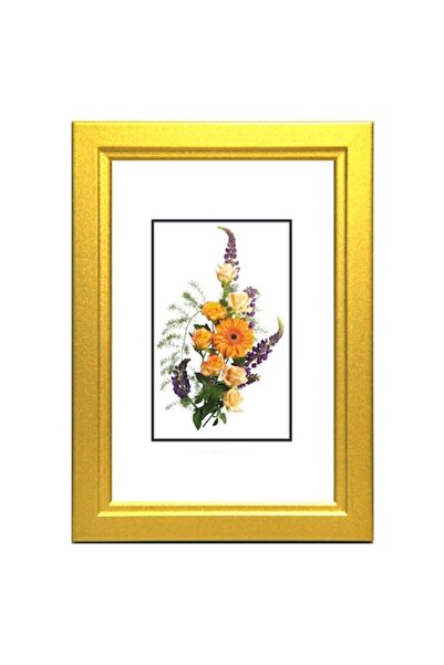 Nasticom Classic wooden photo frame, Gold, 20 x 30 cm, Romanian Product