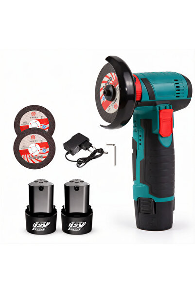 Issa Mini Polizor Unghiular 20cm, 12V, 750W, 19500 rpm, 2 Discuri 76 mm cu 2 ...