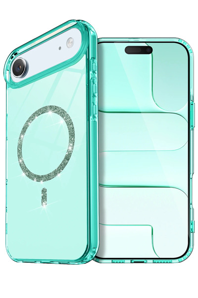 Beta Moda Hub غطاء ماجسيف من الألماس الأخضر الجديد لـ آيفون 17 إير لايف من ني...