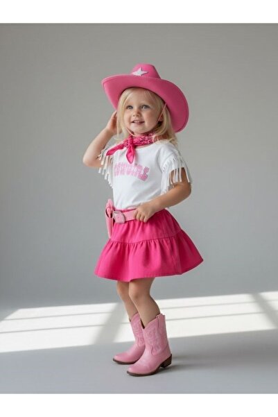 Zekids Girl's Printed Tassel Detailed Design T-Shirt