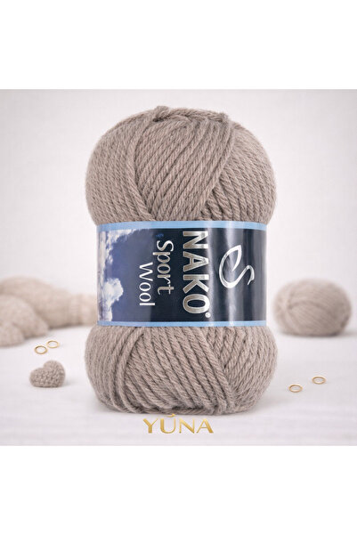 NAKO خيط صوف رياضي سميك 25% Y صوف 23294 بيج ميلانج