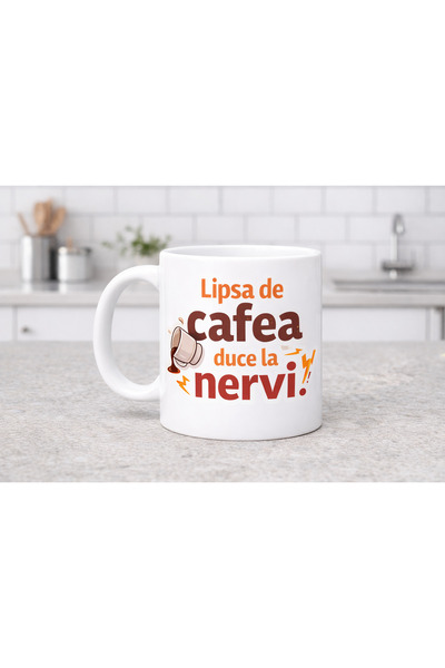 OEM Personalized mug, Lack of coffee leads to nerves!