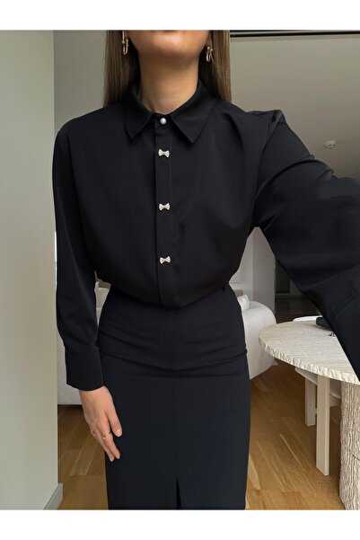 QİMYA BUTİK Egzoti̇k Asorti̇k Women's Ribbon Stone Detailed Kr Crepe Ifon Lon...