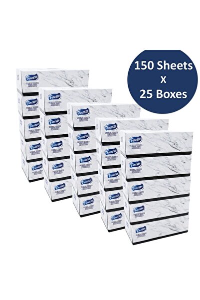 Finesse Daily Care Facial Tissue - Pack of 25 Boxes, 2 Ply