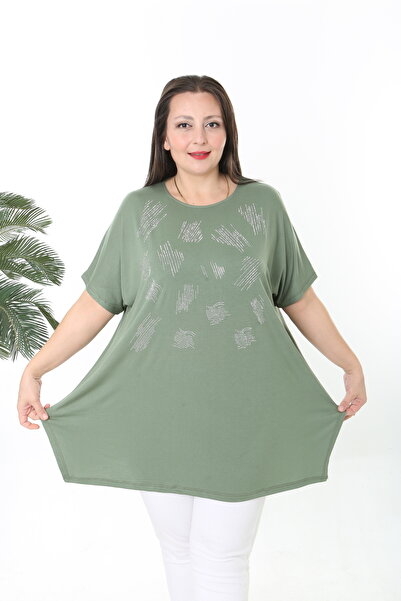 XL Modam Women's Si̇m D Patterned Plus Size Tunic