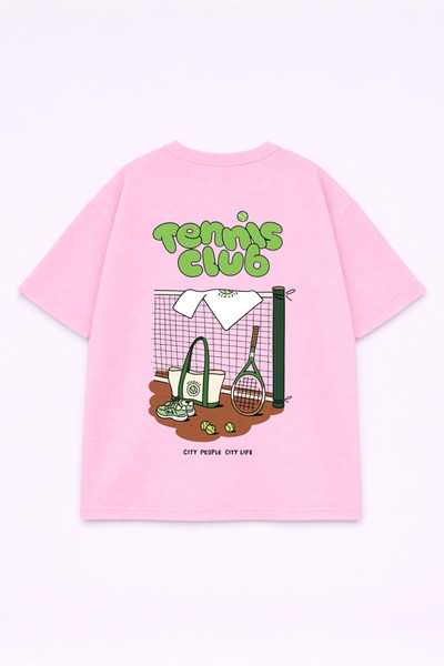 LORVEX oversized T-Shirt Unisex 100% Άνετη εφαρμογή σε Βαμβάκι μεγέθη TENNIS ...