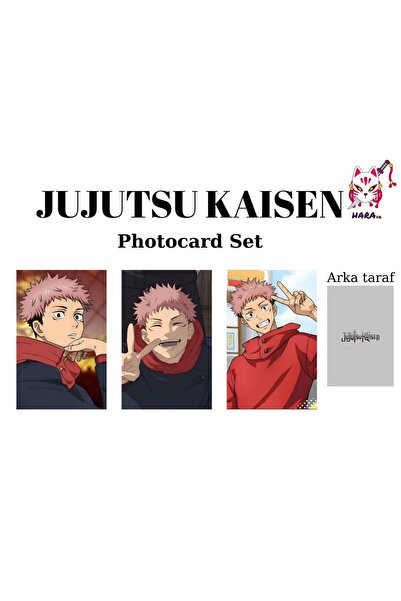 Hara Company Jujutsu Kaisen Animesi Itadori Yuji Anime Photocard Seti / Kolek...