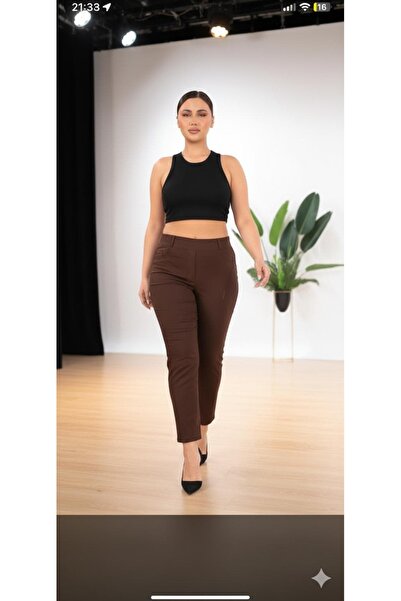 RBKS BÜYÜK BEDEN YÜKSEK BEL PAMUKLU PANTOLON