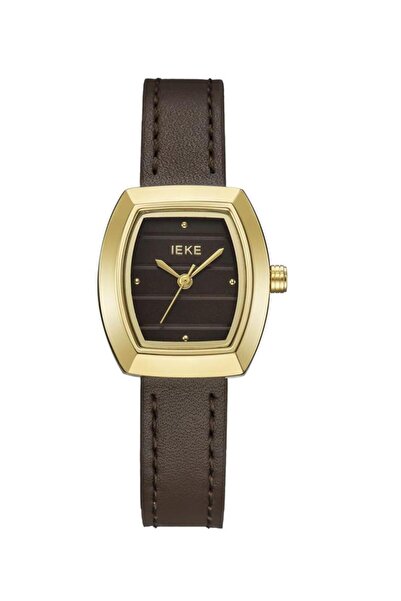IEKE Women's dark brown Leather watch