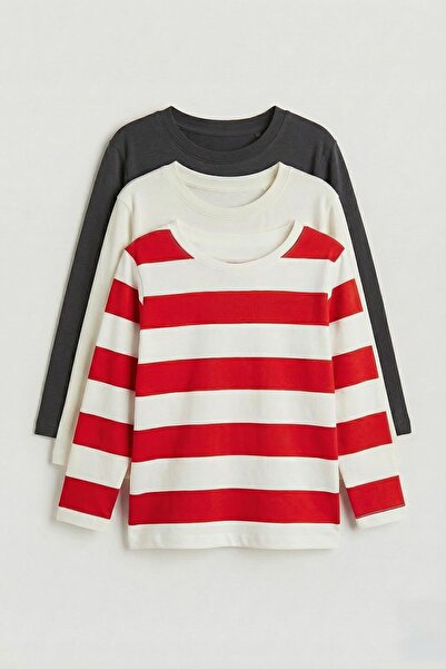 Perendi Unisex 100% Cotton Long Sleeve 3-Piece Children's Sweatshirt Set – St...