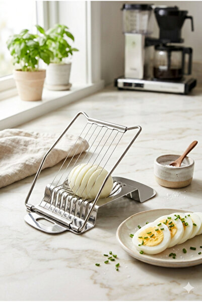 Homerest Paslanmaz Çelik Pratik Yumurta Dilimleyici Tel Kesici Modern Mutfak ...